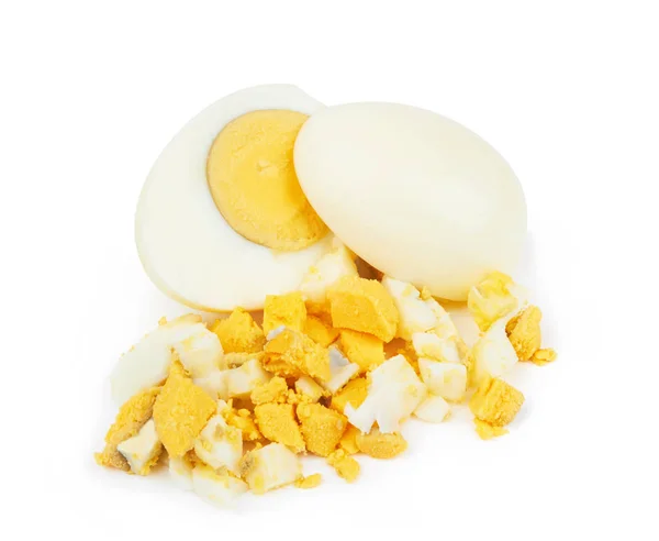 Uovo sodo su bianco — Foto Stock