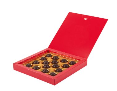 Kutuda çikolata şekeri