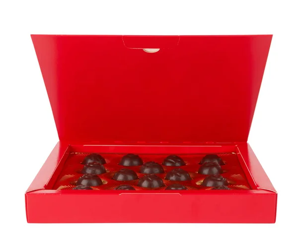 Chocolate candy in a box — Stock Photo, Image