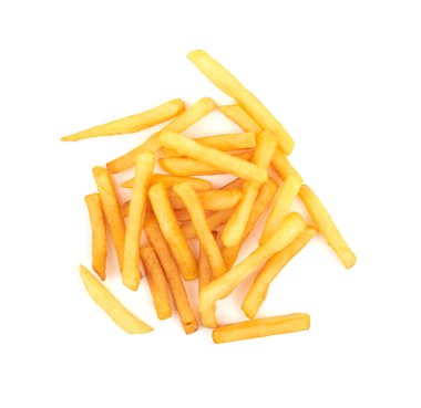 beyaz üzerine kızarmış patates