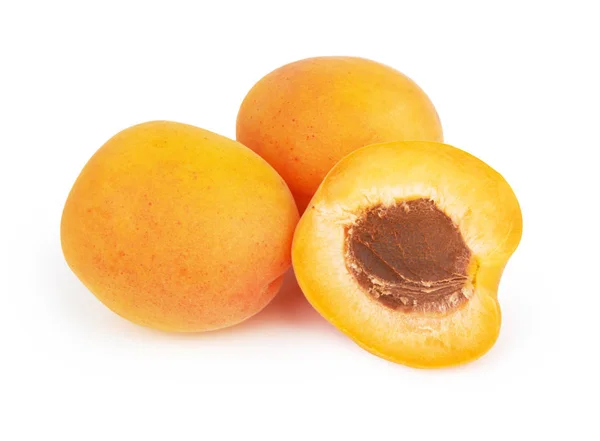 Apricots heap em branco — Fotografia de Stock