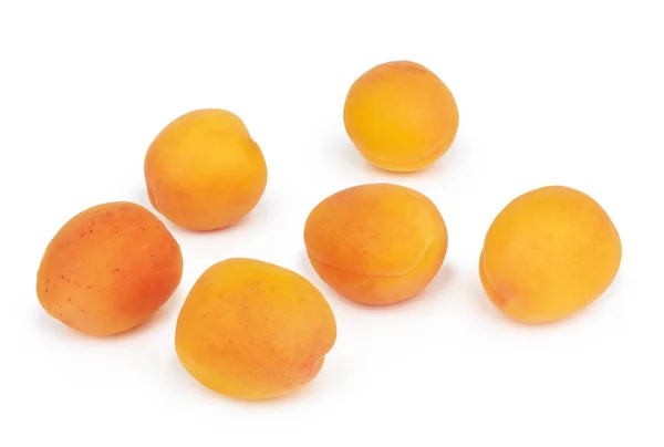 Halda meruňků na bílém — Stock fotografie