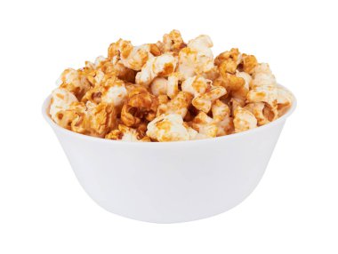 Beyaz üzerinde patlamış mısır