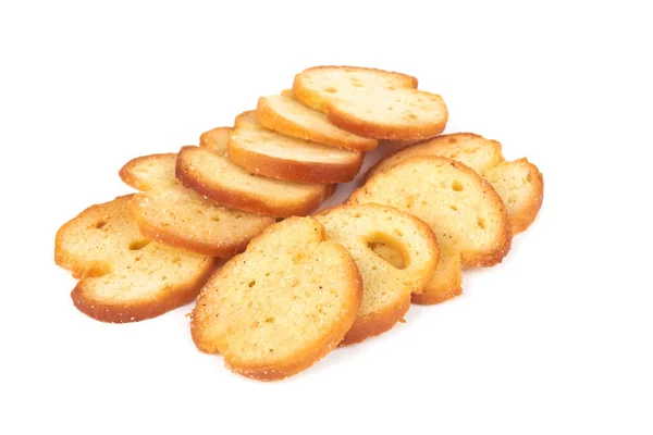 Wheat crackers on white — Stock Photo, Image