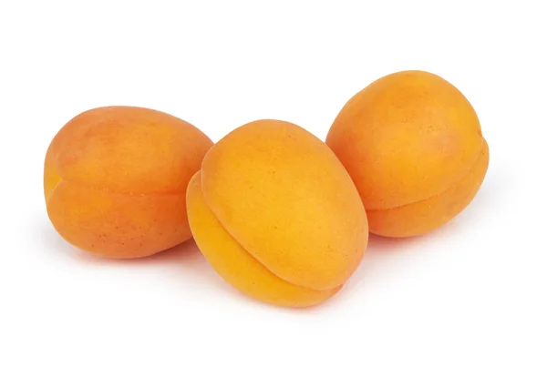 Aprikoser på vit — Stockfoto