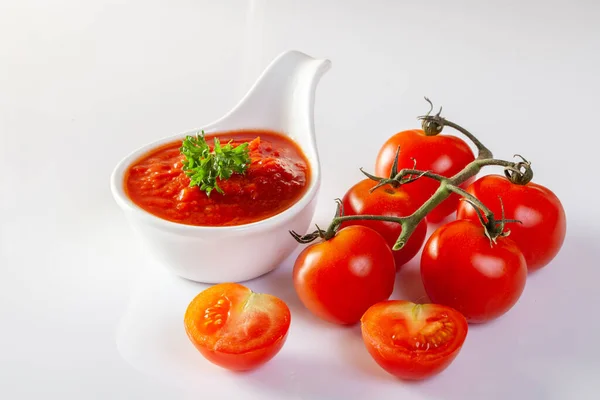 Tomatensauce Gaspacho Ketchup — Stockfoto