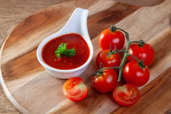 Tomatensauce Gaspacho Ketchup — Stockfoto