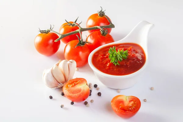 Tomatensauce Gaspacho Ketchup — Stockfoto