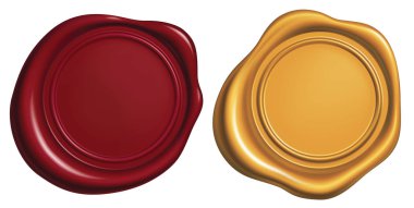 Kırmızı ve Altın Balmumu Seal