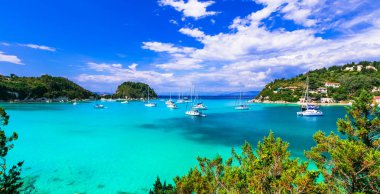 Muhteşem Ionian Islands, Yunanistan - Paxos turkuaz suları ile
