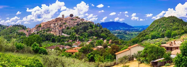 Borghi Medievali Tradizionali Italia Scenografico Borgo Casperia Lazio — Foto Stock