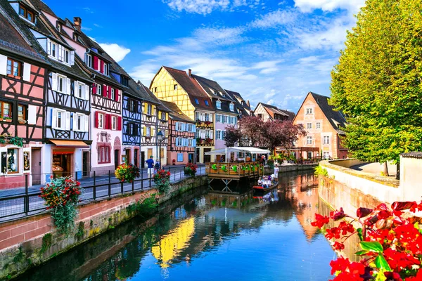 Most Beautiful Traditional Villages France Colmar Alsace Region — Stock Photo, Image