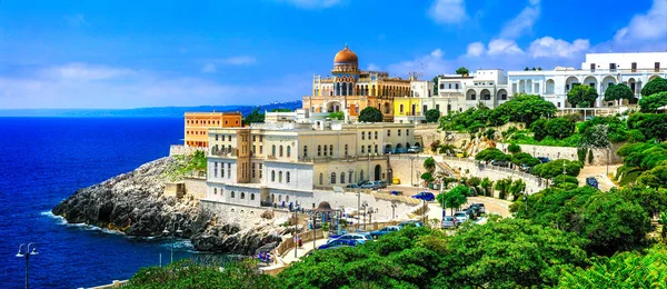 Santa Cesarea Terme Bela Cidade Costeira Puglia Sul Itália — Fotografia de Stock