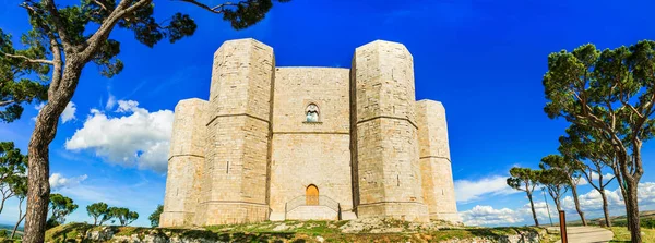 Benzersiz Kale Castel Del Monte Unesco Dünya Mirası Site Puglia — Stok fotoğraf