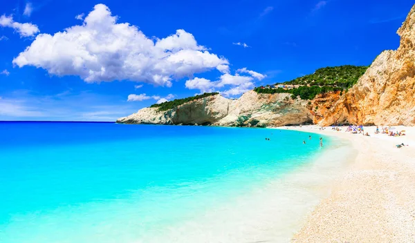 Unika Natur Och Fantastiska Stranden Porto Katsiki Lefkas Joniska Grekland — Stockfoto