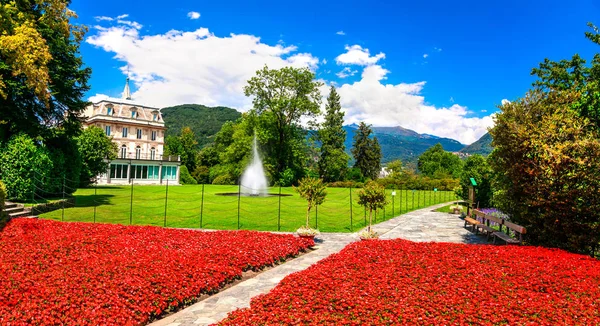 Villa Tarente Avec Beaux Jardins Lago Maggiore Nord Italie — Photo
