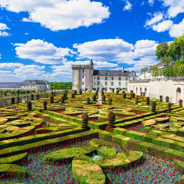 Most Beautiful Castles Europe Villandry Loire Valley France — Stock Photo, Image
