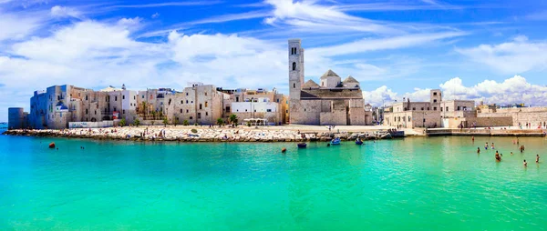 Molfetta Güzel Deniz Plajları Ile Puglia Kıyı Kenti Talya — Stok fotoğraf