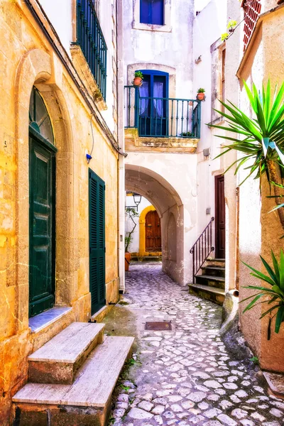 Antiguas Calles Otranto Town Puglia Italia — Foto de Stock