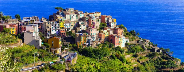 Ορόσημα Της Ιταλίας Εθνικού Πάρκου Cinque Terre Και Γραφικό Χωριό — Φωτογραφία Αρχείου