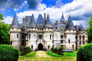 Zarif Chateau de Vigny, panoramik, Fransa.