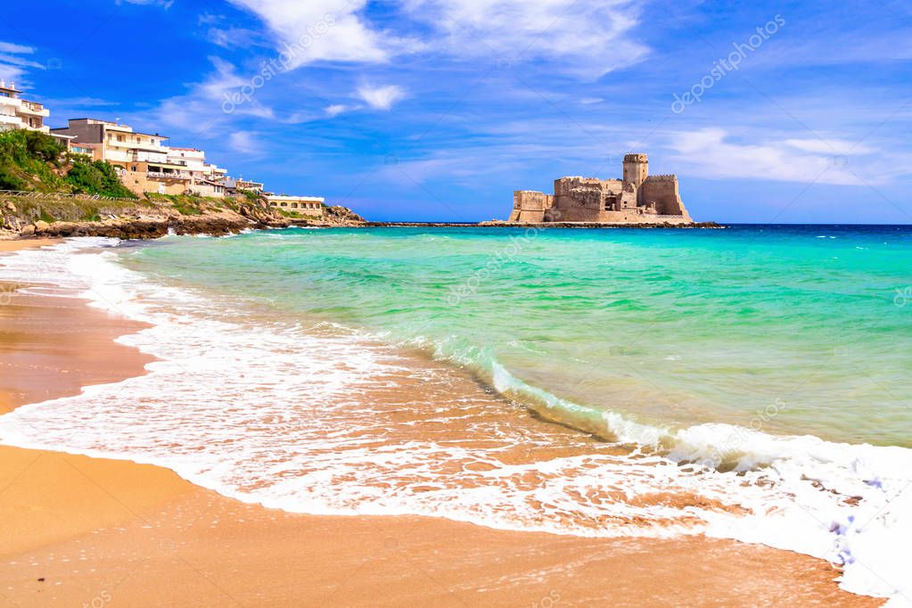 Le Castella .Isola di Capo Rizzuto - beaches and castles of Calabria,Italy.