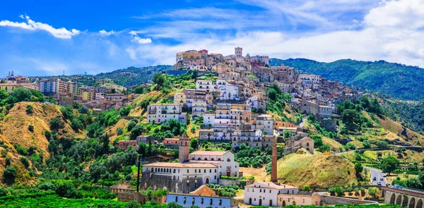Pięknego Średniowiecznego Miasteczka Borgo Corigliano Calabro Prowincji Kalabria Włochy — Zdjęcie stockowe