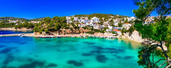 Vackra Alonissos Pittoresk Fiskeby Och Havet Grekland — Stockfoto