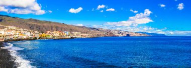 Tenerife Adası - güzel kıyı kenti Candelaria. Kanarya Adası, İspanya.