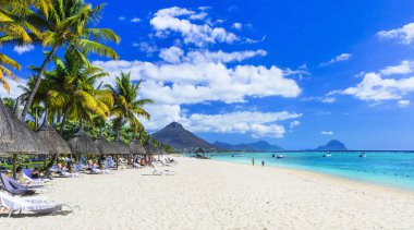 En iyi tropikal plajları. Flic en Flac Mauritius Adası