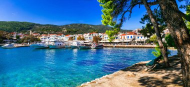 Güzel Skiathos Island, panoramik. Sporades, Yunanistan Kuzey