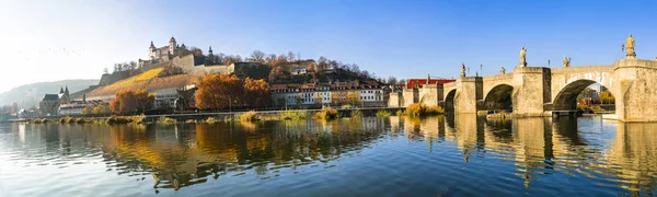 Cênica Cidade Wurzburg Famosa Rota Turística Estrada Romântica Baviera — Fotografia de Stock