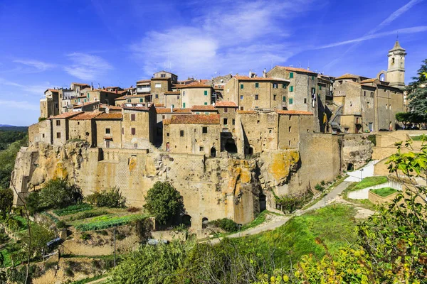 Borgo Medievale Farnese Rocce Tuffa Borghi Tradizionali Italia — Foto Stock