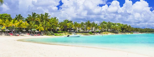 Vacaciones Tropicales Increíble Isla Mauricio Playa Bel Mare —  Fotos de Stock