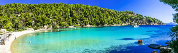 Kristallklares Meer Und Türkisfarbenes Wasser Der Insel Alonissos Griechenland — Stockfoto