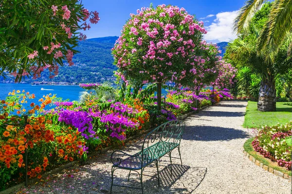 Lago Maggiore Hermosa Isola Madre Con Jardines Florales Ornamentales — Foto de Stock