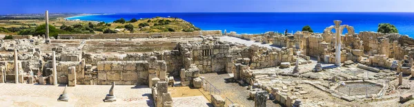 Antika Kıbrıs Kourion Antik Tapınak Kalıntıları — Stok fotoğraf