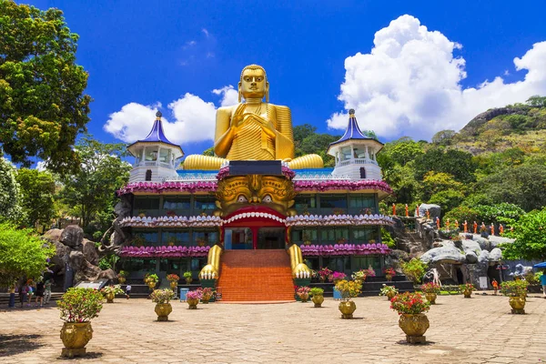 Tempio Oro Dambulla Punti Riferimento Dello Sri Lanka — Foto Stock