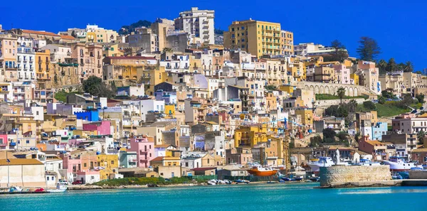 Marco Sicília Vista Com Aldeia Sciacca Vista Panorâmica Itália — Fotografia de Stock