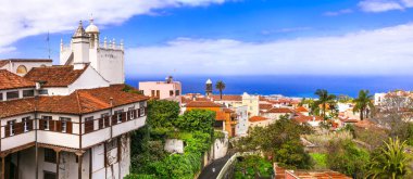 Tenerife - geleneksel şehir La Orotava yerlerinden. Kanarya Adası.