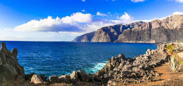 Etkileyici Volkanik Manzara Los Gigantes Tenerife Adası Spanya — Stok fotoğraf
