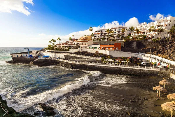 Pictórica Puerto Santiago Pequena Cidade Costeira Tenerife Ilha Canária Espanha — Fotografia de Stock