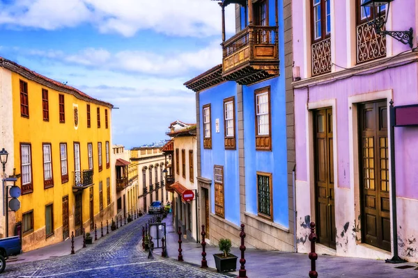 Monuments Tenerife Ville Traditionnelle Colorée Orotava Îles Canaries Espagne — Photo