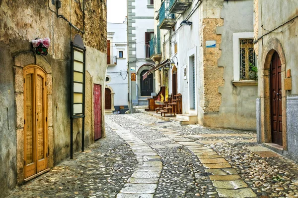 Charmosas Ruas Antigas Pitorescas Aldeias Italianas Puglia — Fotografia de Stock