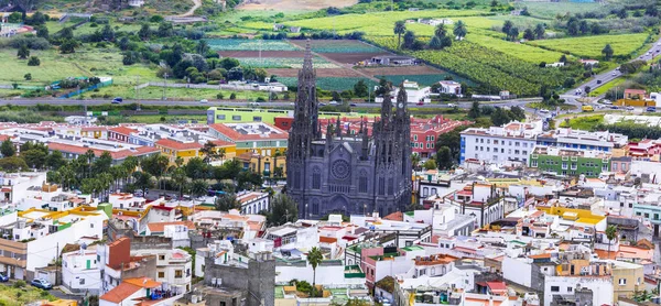 Gran Canaria Etkileyici Katedrali Spanya Ile Tarihi Kent Arucas Yerlerinden — Stok fotoğraf