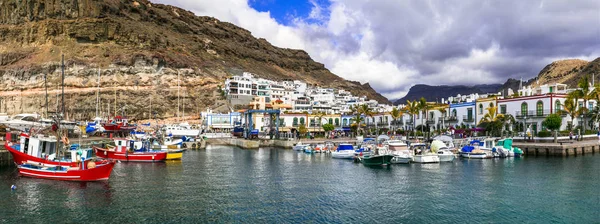 Turistika Gran Canaria Tradiční Rybářské Vesnice Puerto Mogán Španělsko — Stock fotografie