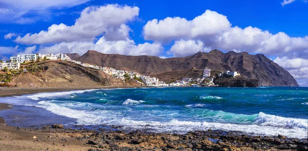 Fuerteventura Dovolená Malebné Pobřežní Vesnice Letovisko Las Playitas Datlovník Španělsko — Stock fotografie