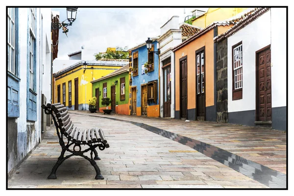 Traditionella Färgglada Gatorna Kanarieöarna Palma Los Llanos Aridane Spain — Stockfoto