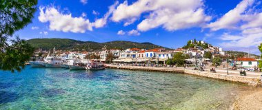 güzel Yunan Adaları-Skiathos. Sporades, Yunanistan Kuzey