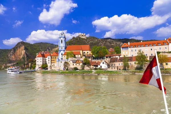 Lugares de interés de Austia, viaje por el río Danaube - Durnstein . —  Fotos de Stock